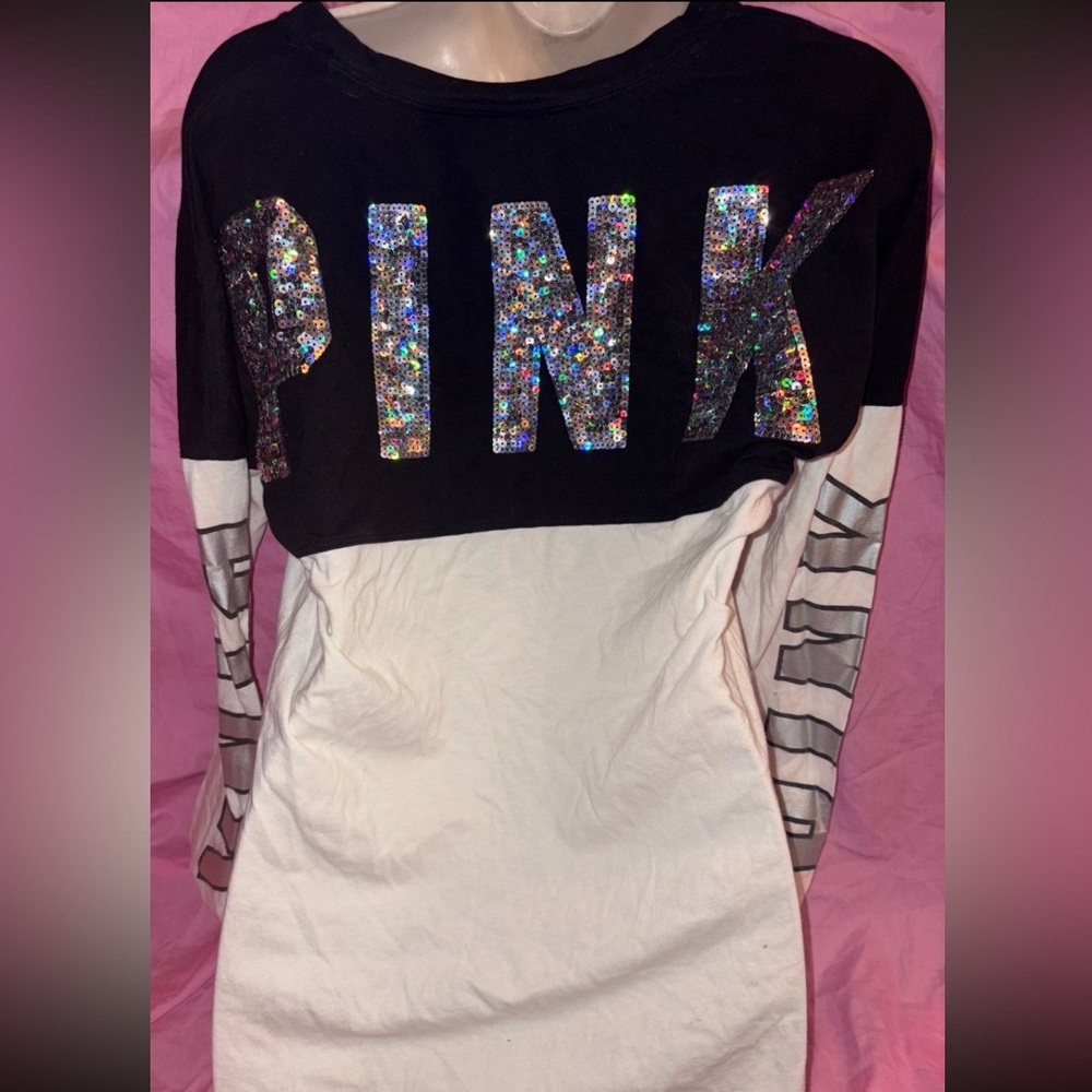 Victoria’s Secret sequin bling long sleeve shirt size XS